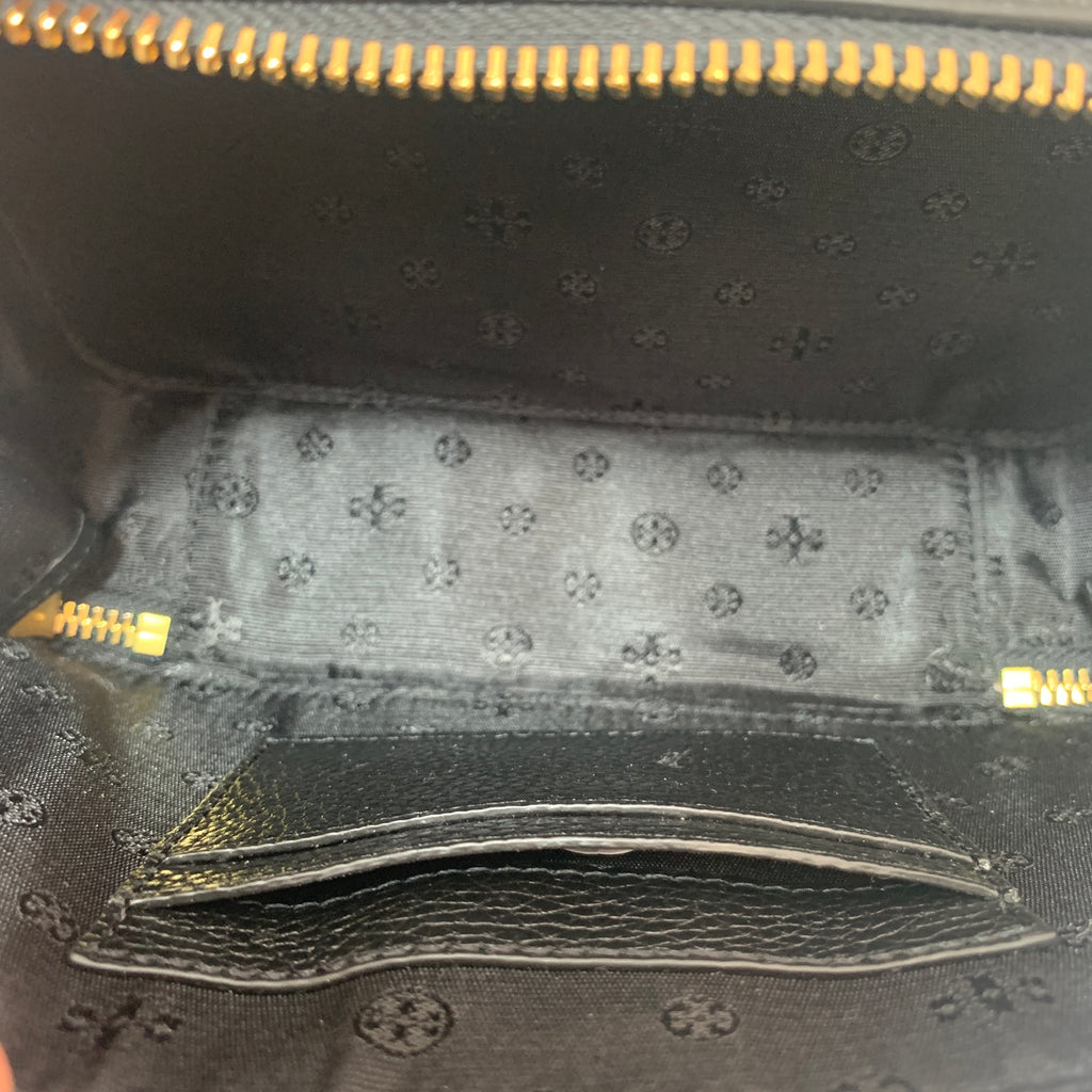 Tory Burch 'Britten' Black Leather Ziparound Camera Bag | Like New |