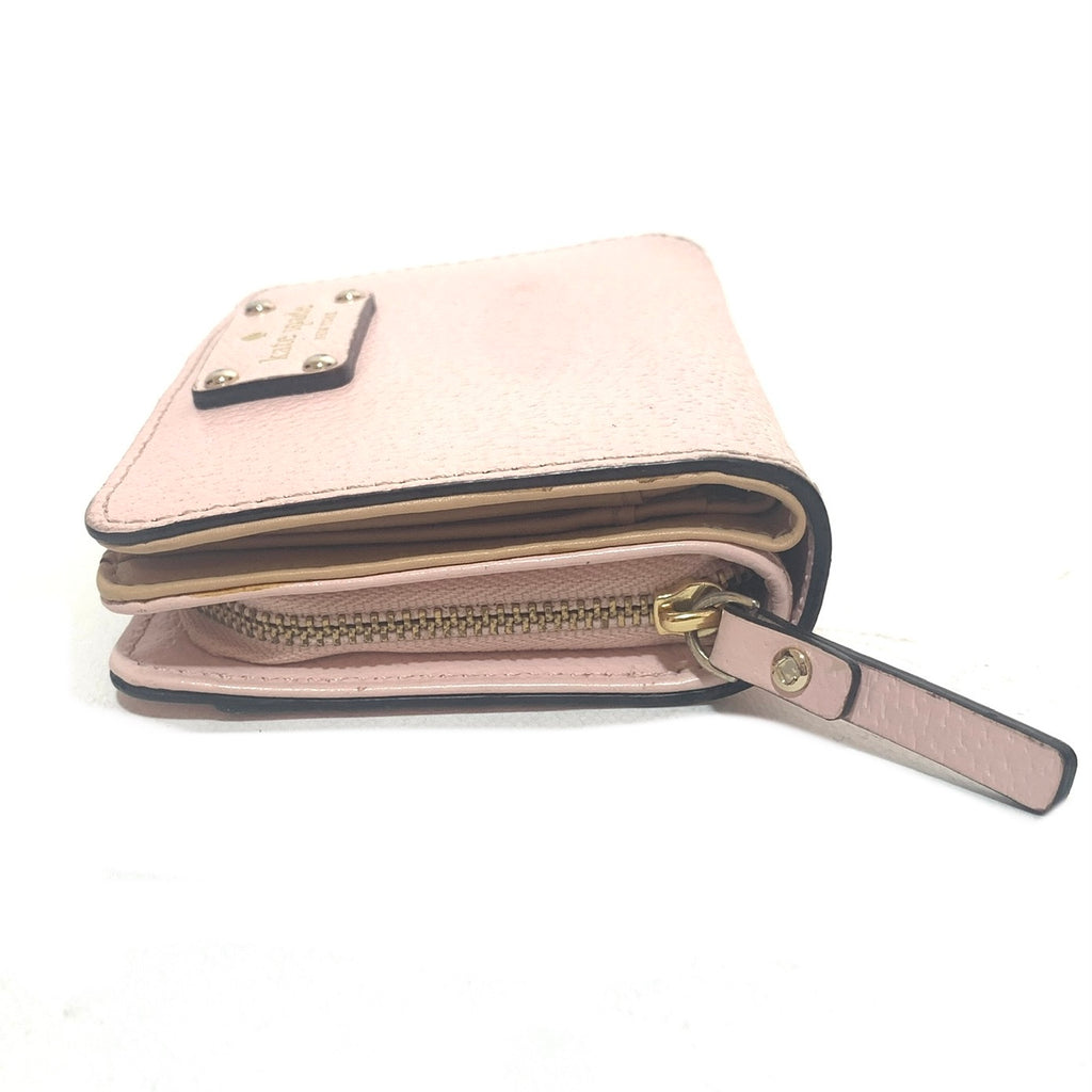Kate Spade Light Pink Leather Bi-Fold Wallet | Pre Loved |