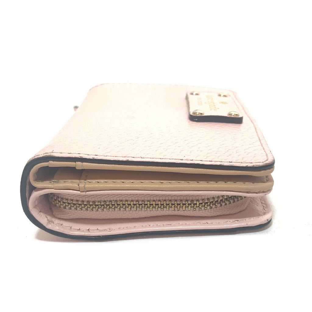 Kate Spade Light Pink Leather Bi-Fold Wallet | Pre Loved |