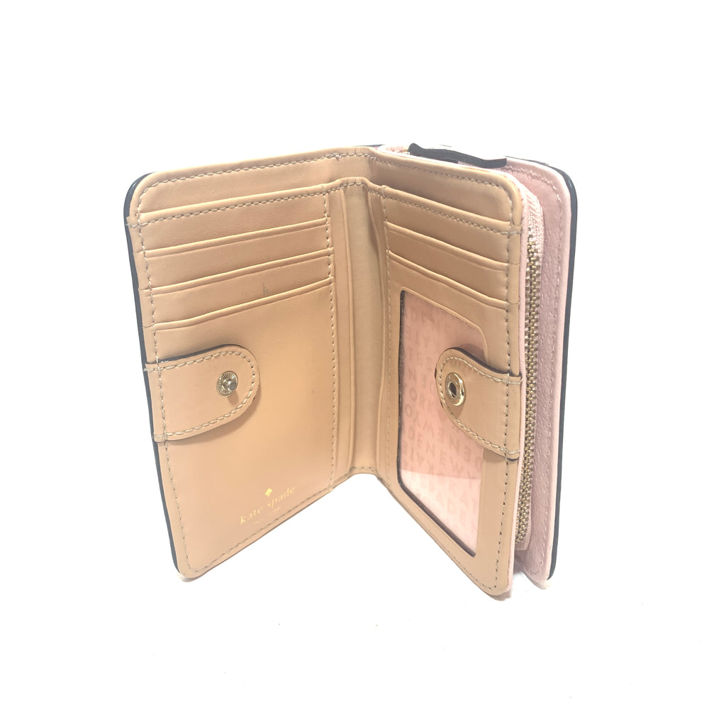 Kate Spade Light Pink Leather Bi-Fold Wallet | Pre Loved |