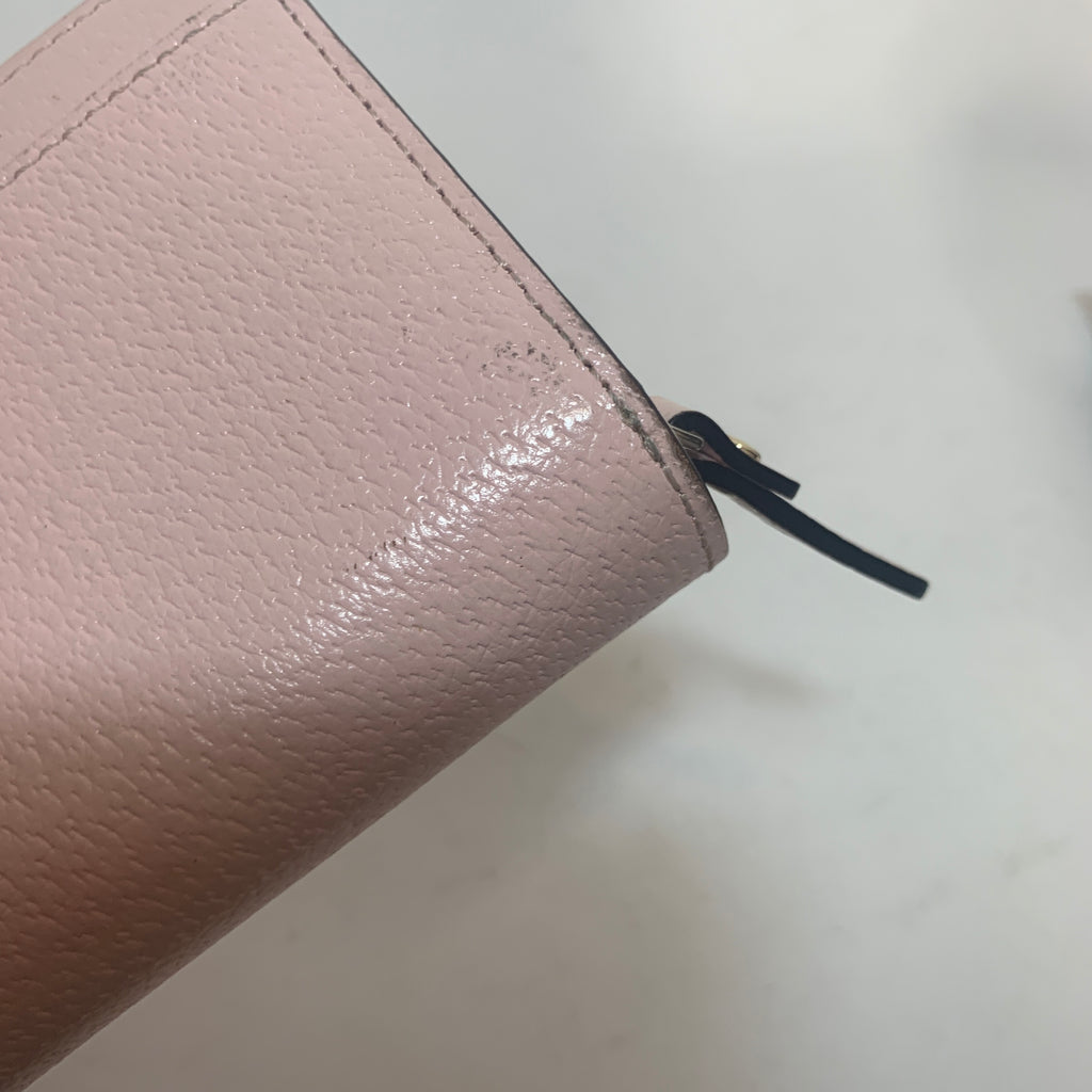 Kate Spade Light Pink Leather Bi-Fold Wallet | Pre Loved |