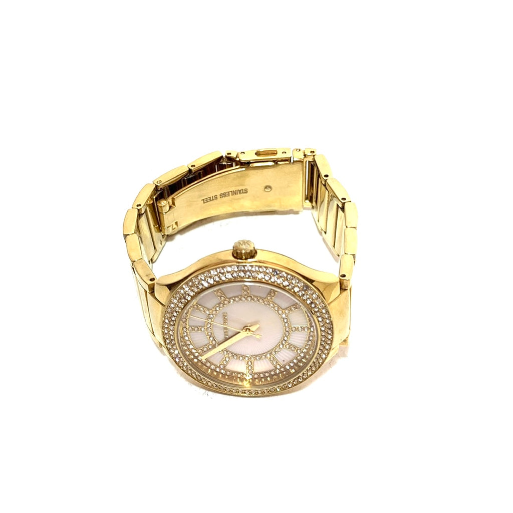 Michael Kors MK3396 Gold Rhinestone Watch | Gently Used |
