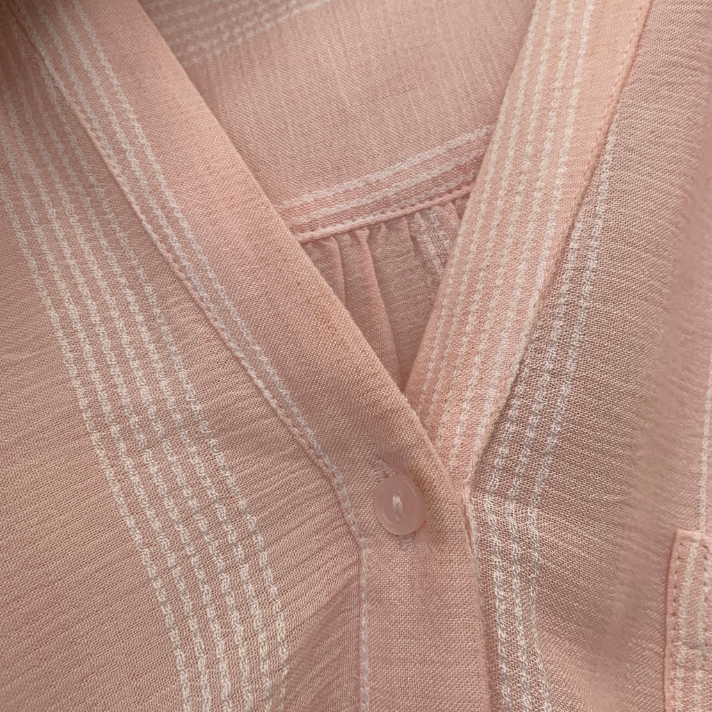 H&M Light Pink & White Striped Shirt | Pre Loved |