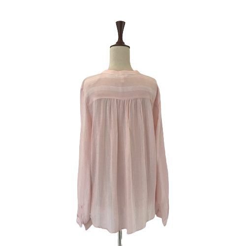 H&M Light Pink & White Striped Shirt | Pre Loved |