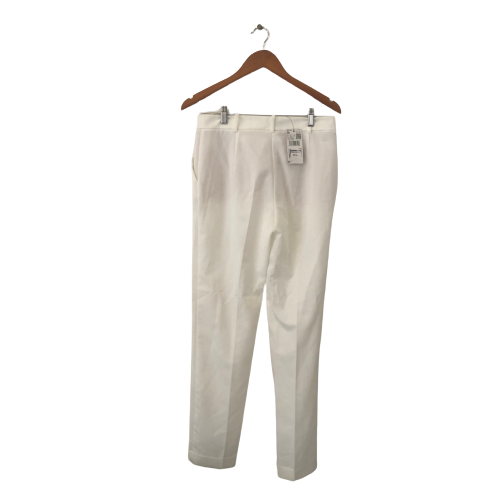 Mango White Cuffed Straight Leg Pants | Brand New |
