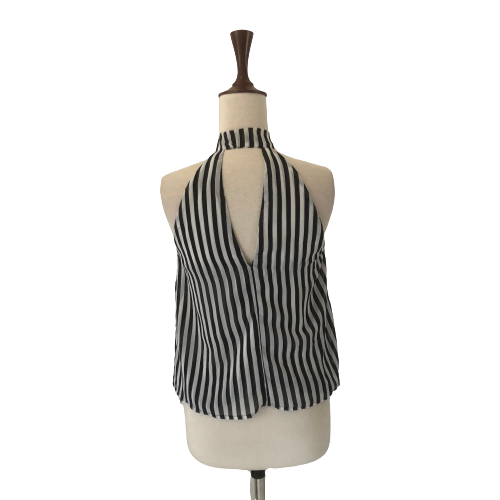 Banana Republic Striped Halterneck Top | Pre Loved |