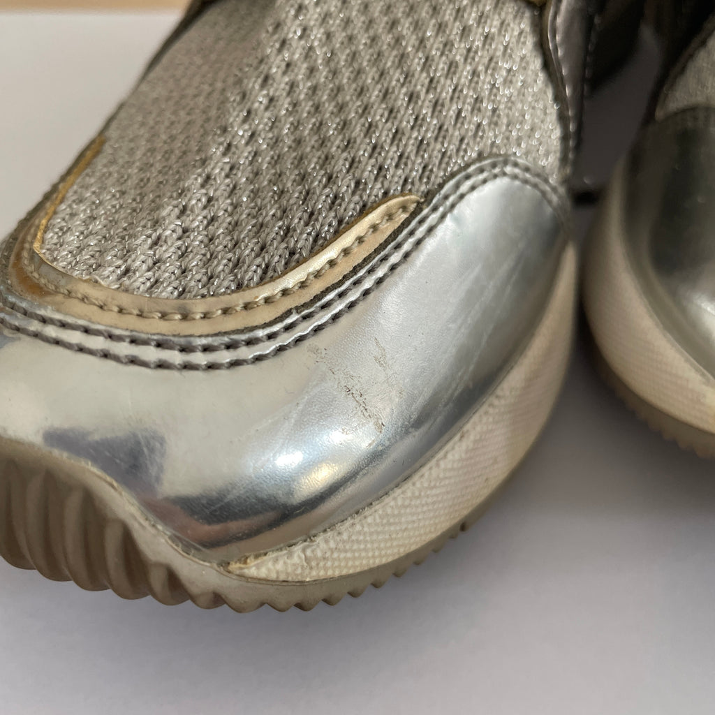 Michael Kors 'Hilda' Knit & Leather Sock Wedge Sneakers | Pre Loved |