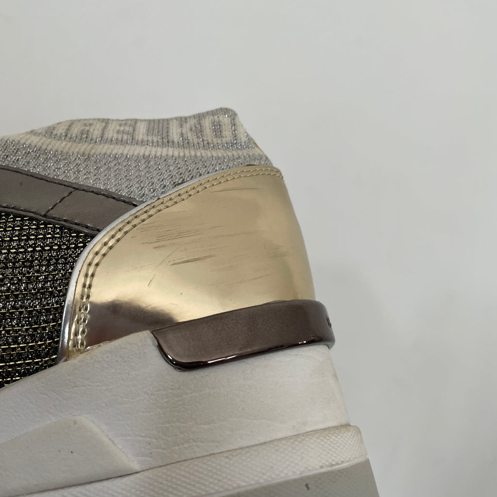 Michael Kors 'Hilda' Knit & Leather Sock Wedge Sneakers | Pre Loved |