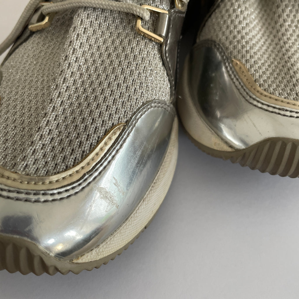 Michael Kors 'Hilda' Knit & Leather Sock Wedge Sneakers | Pre Loved |