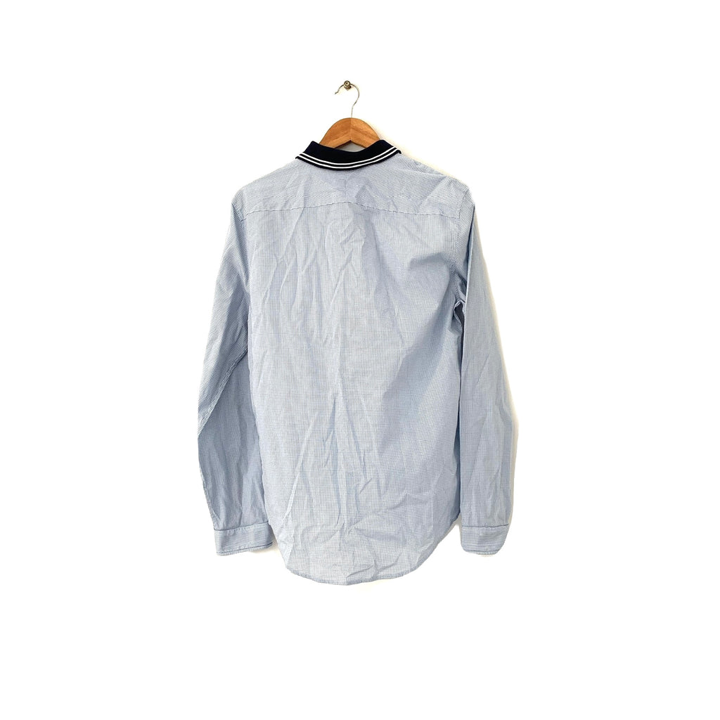 Lacoste Men's Blue Checked Collared Shirt | Gently Used |