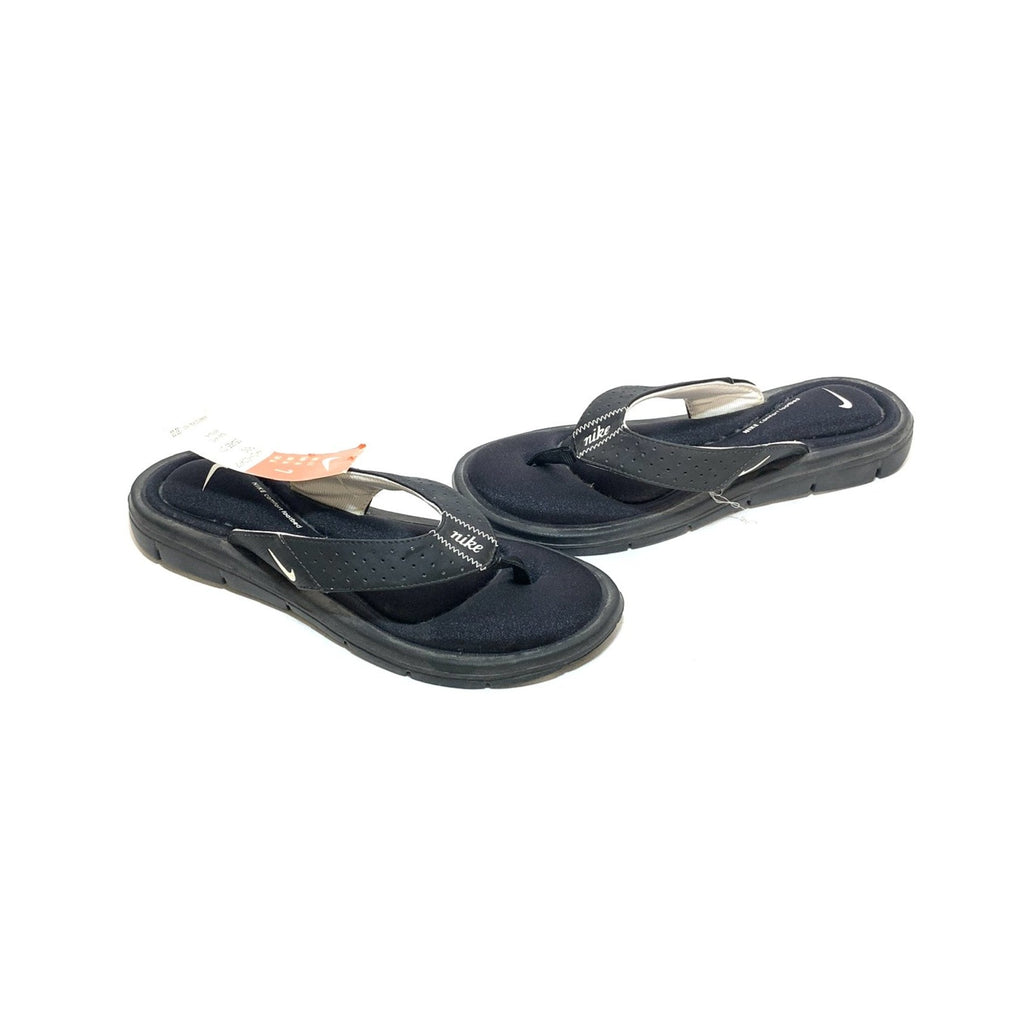 Nike Black Cushioned Flip Flops | Brand New |