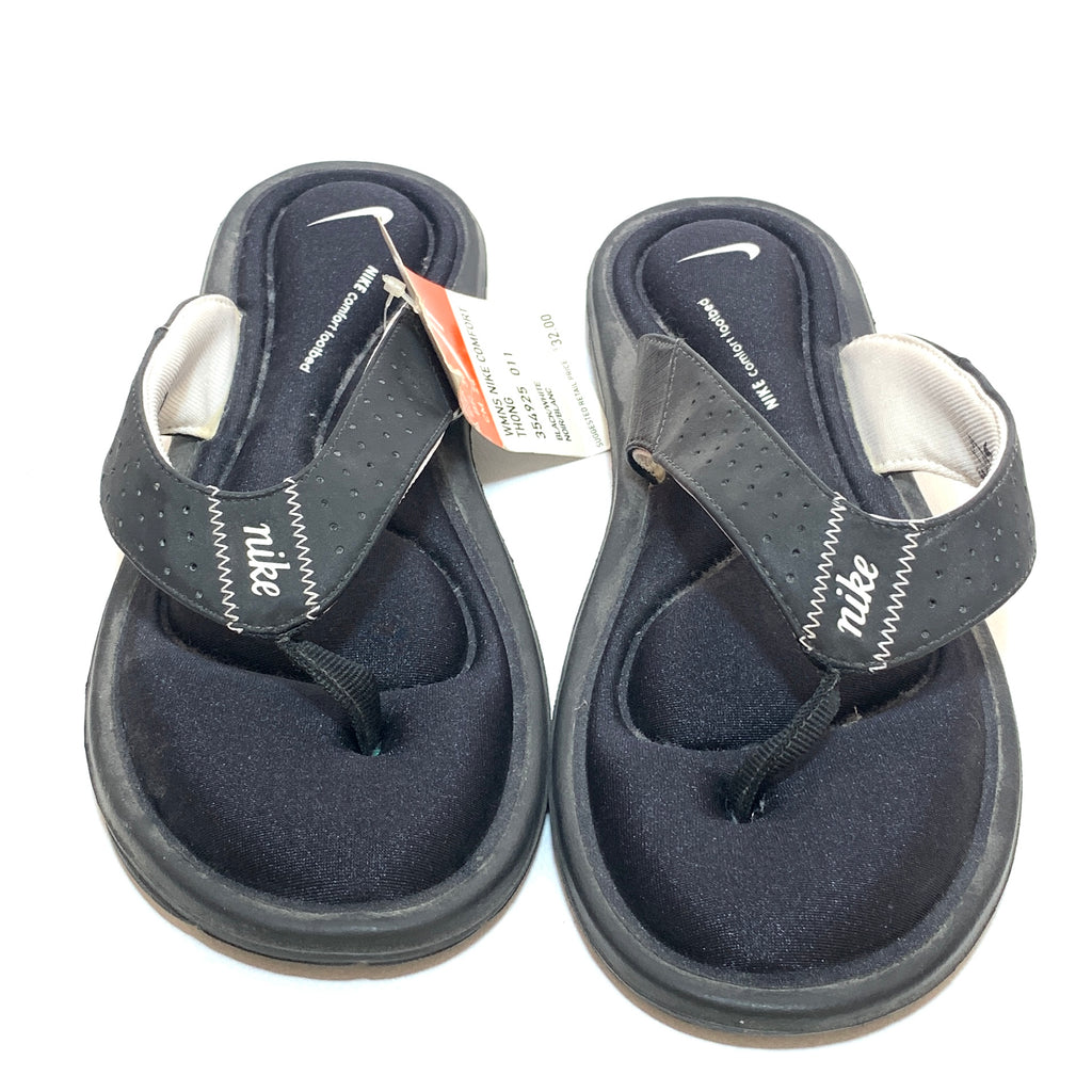 Nike Black Cushioned Flip Flops | Brand New |