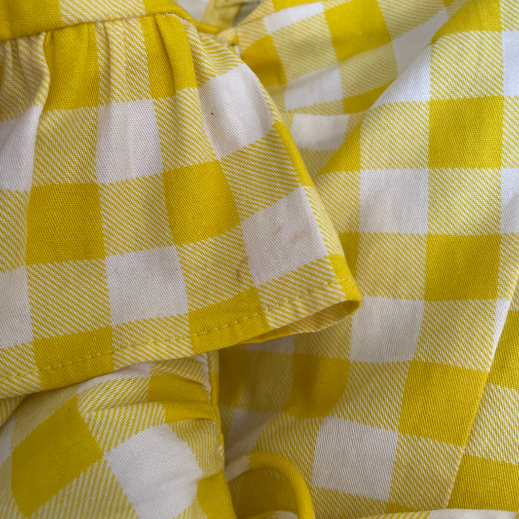 Mango Yellow & White Checked Corset Top | Pre Loved |
