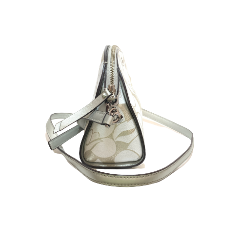 Kate Spade Silver & White Printed Leather Crossbody Bag | Gently Used |
