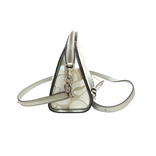 Kate Spade Silver & White Printed Leather Crossbody Bag | Gently Used |