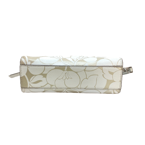 Kate Spade Silver & White Printed Leather Crossbody Bag | Gently Used |