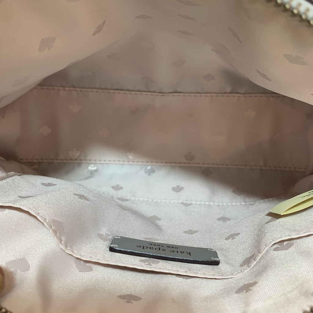 Kate Spade Silver & White Printed Leather Crossbody Bag | Gently Used |