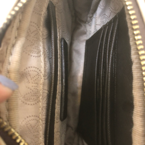 Michael Kors Brown Monogram Mini Crossbody Bag | Pre Loved |