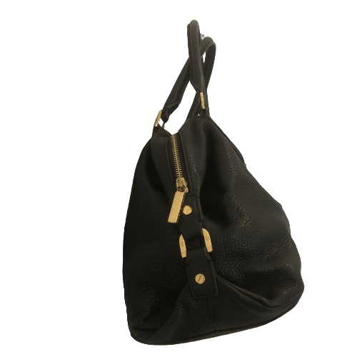 Tory Burch Black Pebbled Leather 'Amanda' Slouchy Satchel | Pre Loved |