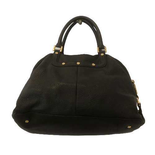 Tory Burch Black Pebbled Leather 'Amanda' Slouchy Satchel | Pre Loved |