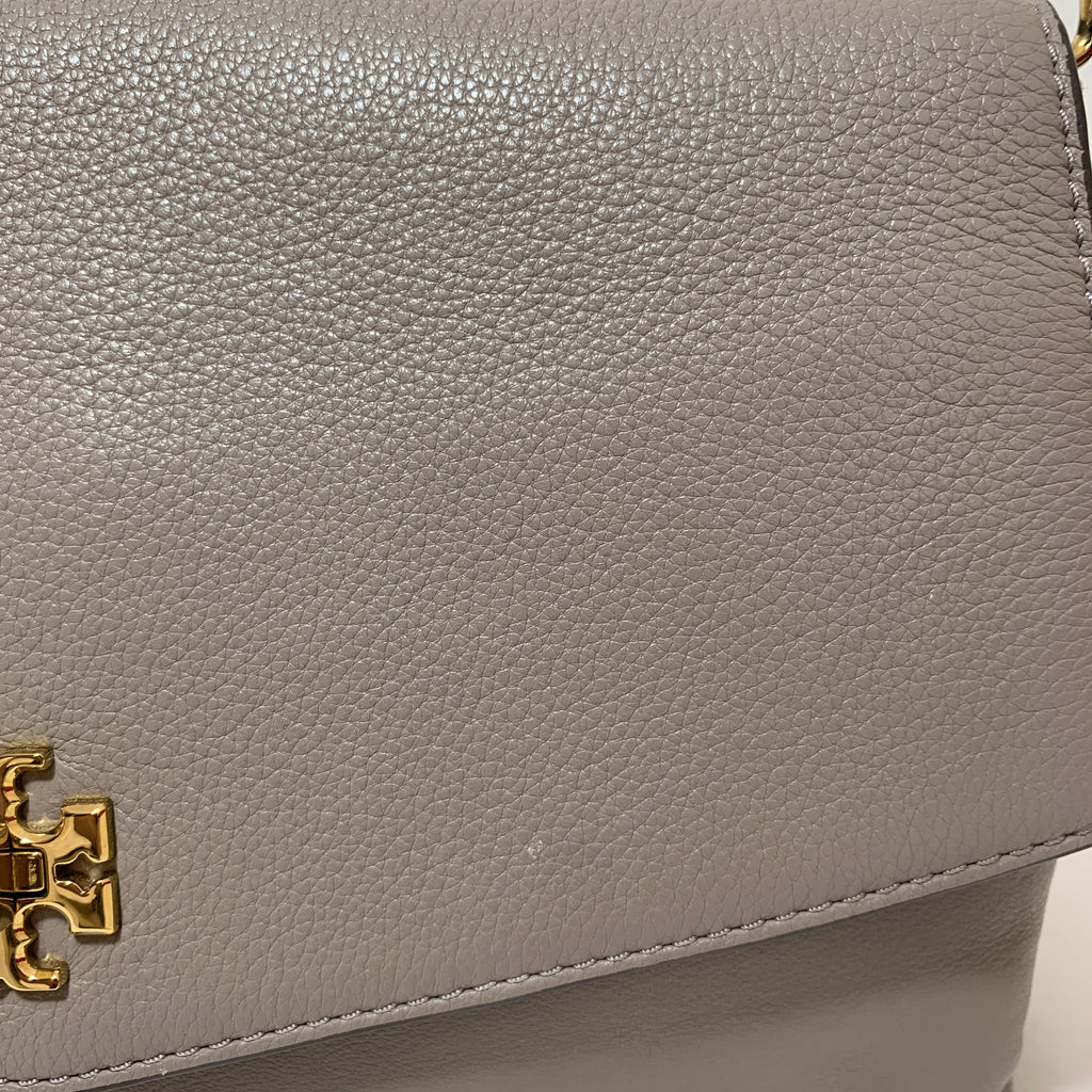 Tory Burch Grey 'Mini Kira' Mixed Leather Crossbody Bag | Pre Loved |