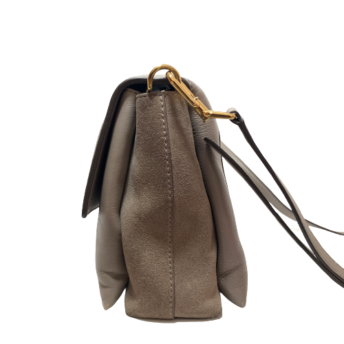 Tory Burch Grey 'Mini Kira' Mixed Leather Crossbody Bag | Pre Loved |