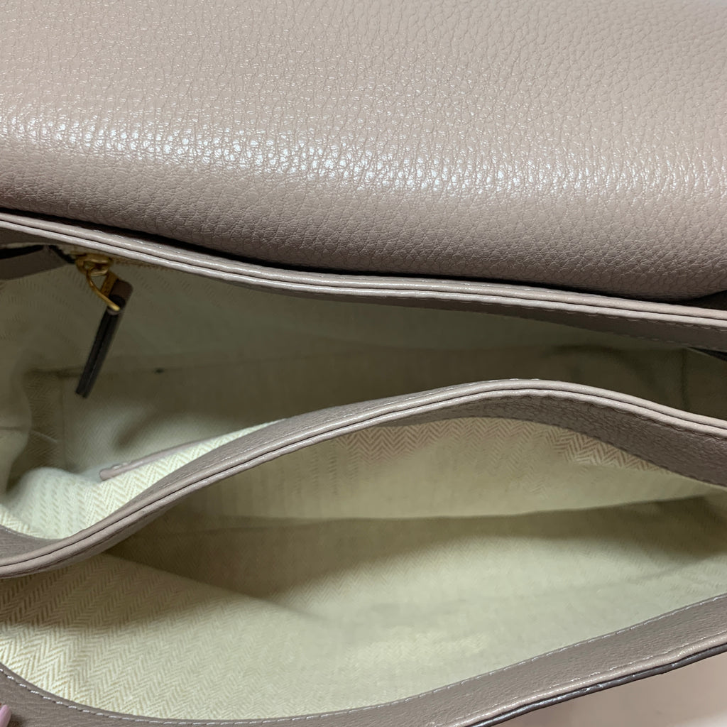 Tory Burch Grey 'Mini Kira' Mixed Leather Crossbody Bag | Pre Loved |