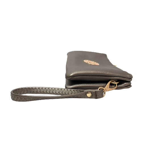 Long & Son London Metallic Silver Mini Crossbody Bag | Brand New |