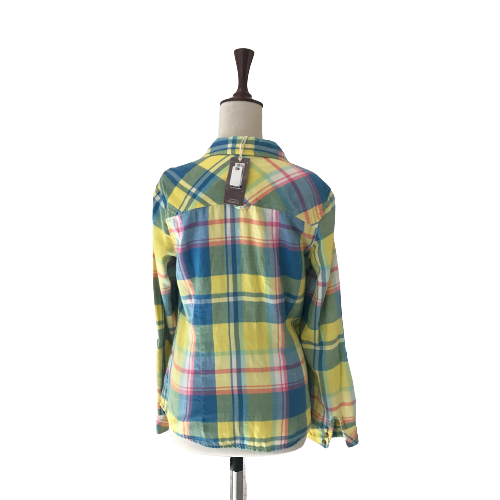 Marks & Spencer Yellow Checked Collared Shirt | Brand New |