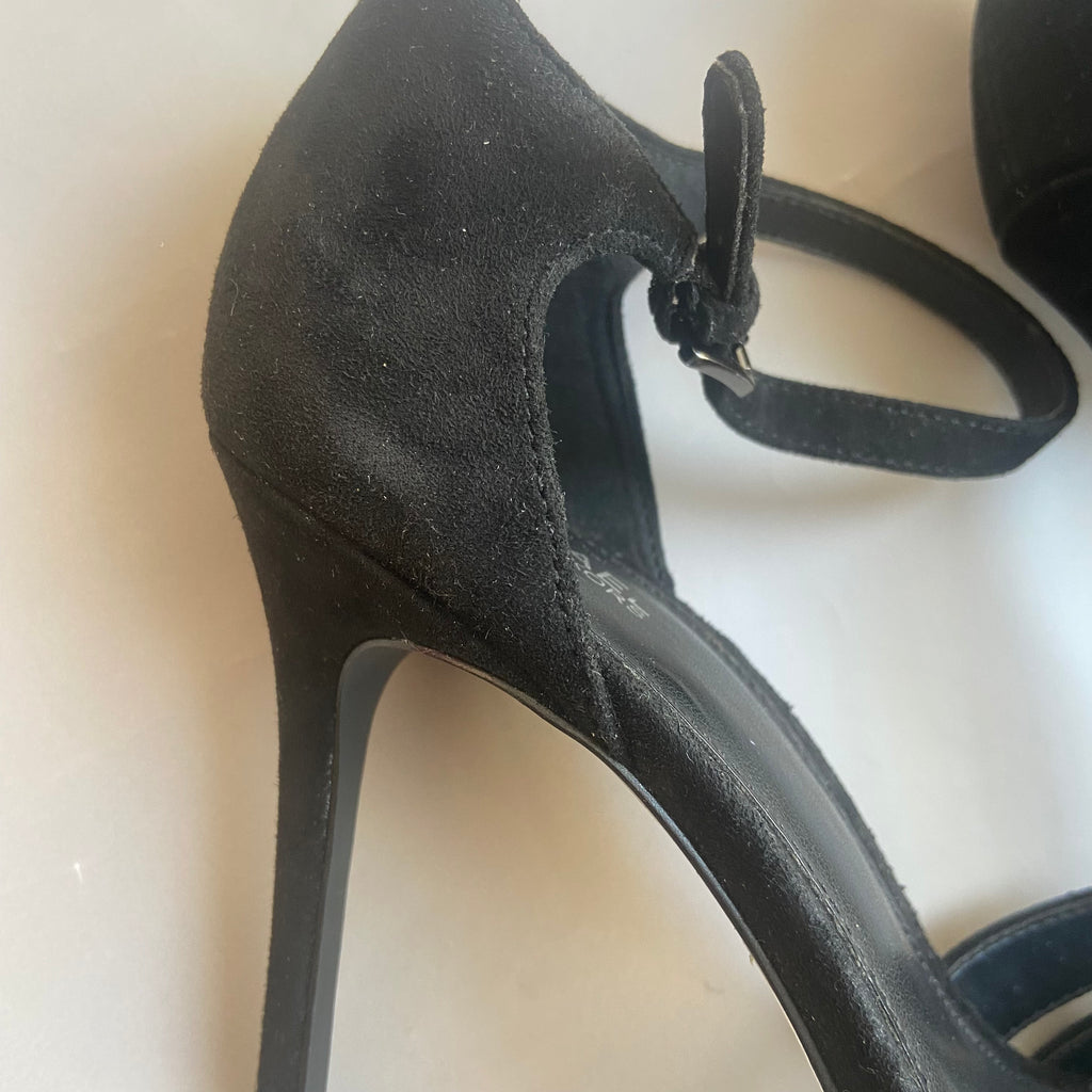 Michael Kors Black Strappy Rhinestone Heels | Brand New |