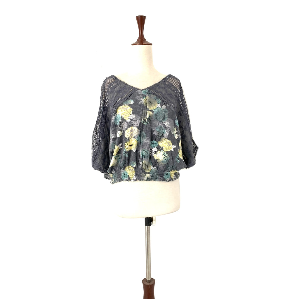 NEXT Grey Printed Floral Top | Gently Used |