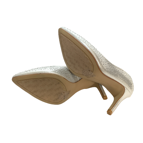 Kelly & Katie Silver Rhinestone Pointed Pumps | Brand New |