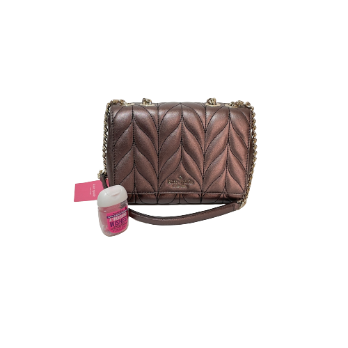 Kate Spade Mini Emelyn 'Briar Lane' Metallic Quilted Leather Shoulder Bag | Brand New |