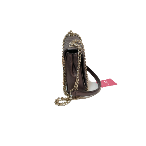 Kate Spade Mini Emelyn 'Briar Lane' Metallic Quilted Leather Shoulder Bag | Brand New |