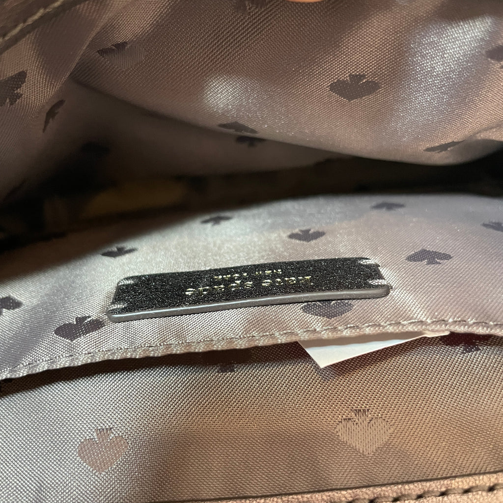 Kate Spade Mini Emelyn 'Briar Lane' Metallic Quilted Leather Shoulder Bag | Brand New |