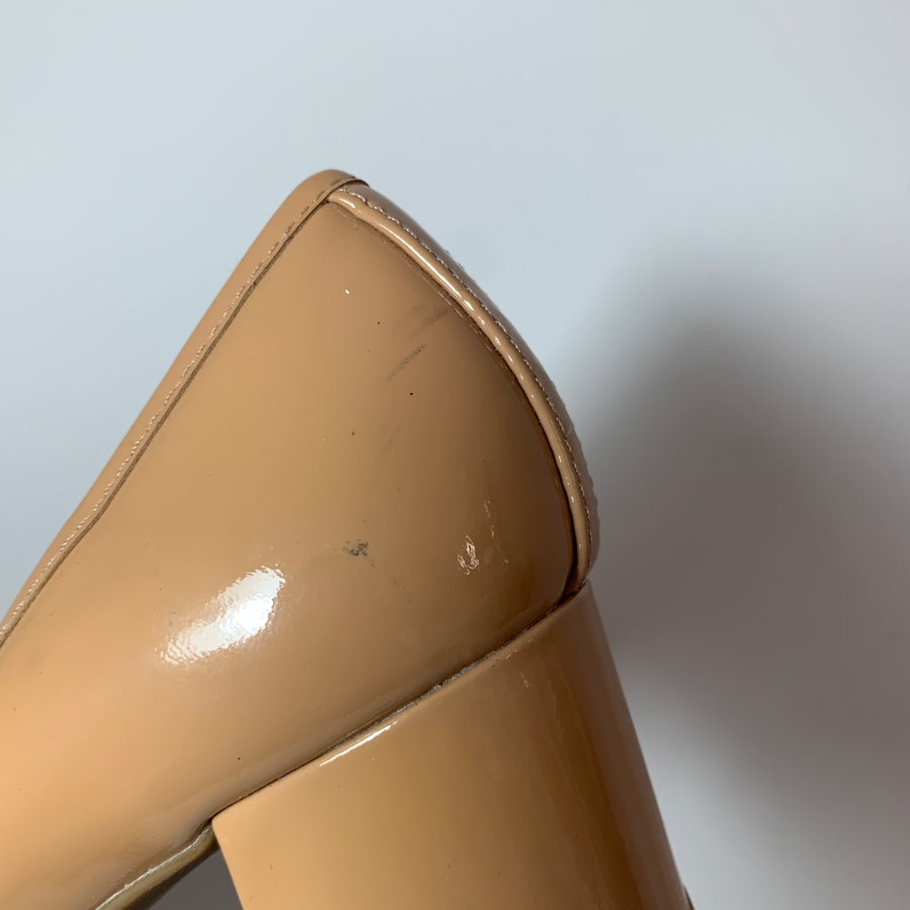 Michael Kors Beige 'Kiera' Ballet Flat Block Heel Pumps | Brand New |