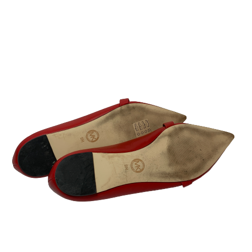 Michael Kors Red Leather Pointed Flats | Pre Loved |