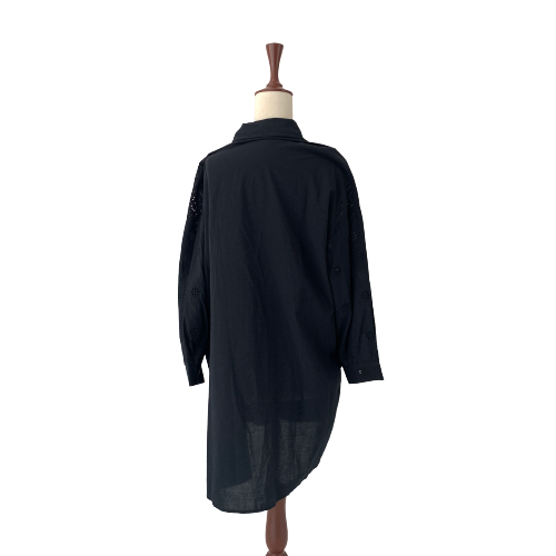 ZARA Black Oversized Collared Shirt | Gently Used |