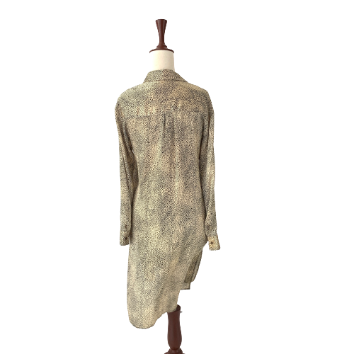 ZARA Cheetah Print Long Collared Shirt | Gently Used |