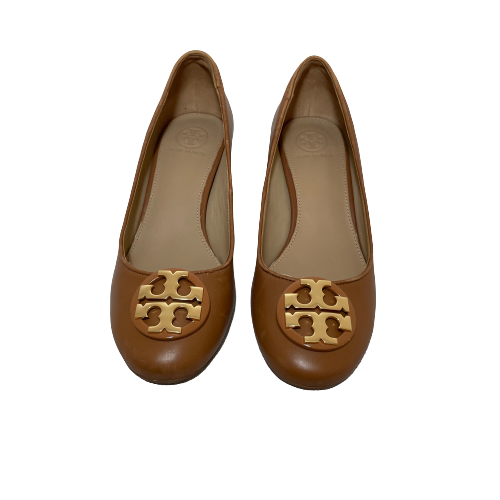 Tory Burch Tan Leather 'Benton 2' Block Heels | Pre Loved |