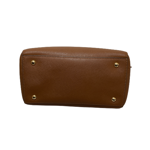 Michael Kors Tan Leather 'Sandrine' Convertible Satchel | Pre Loved |