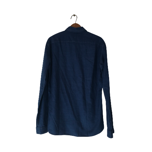 JASPAL Men's Blue Denim Collared Shirt | Gently Used |