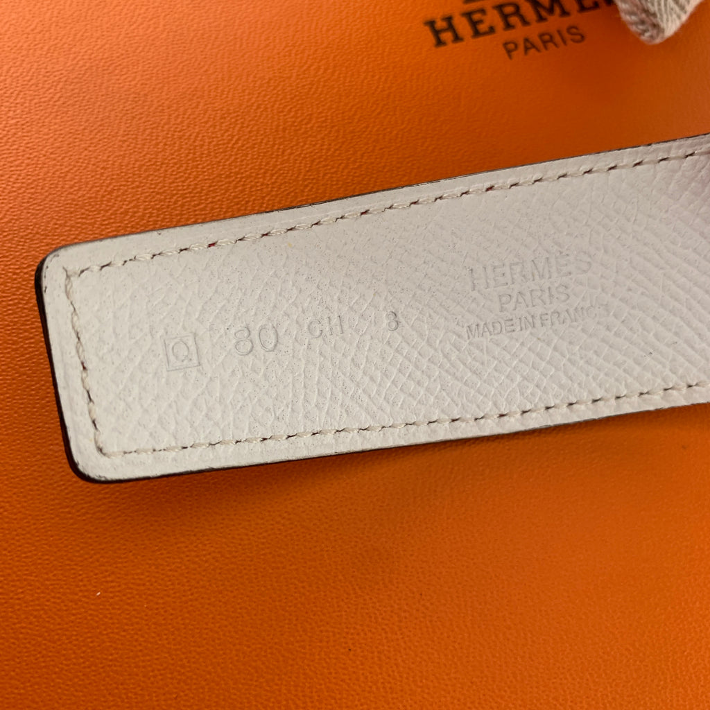 Hermes Orange Leather Women's Reversible Belt | Brand New |