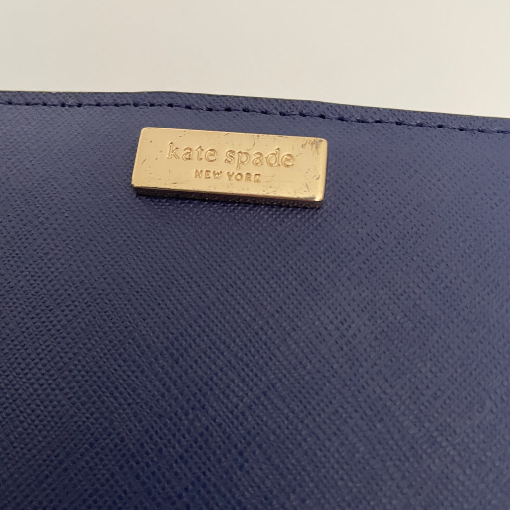 Kate Spade Navy Blue Slim Travel Wallet | Gently Used |