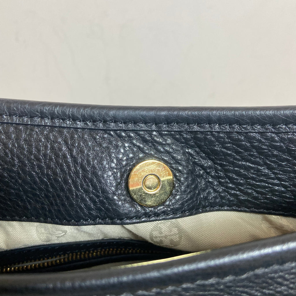 Tory Burch Black Leather “Amanda” Convertible Tote | Gently Used |