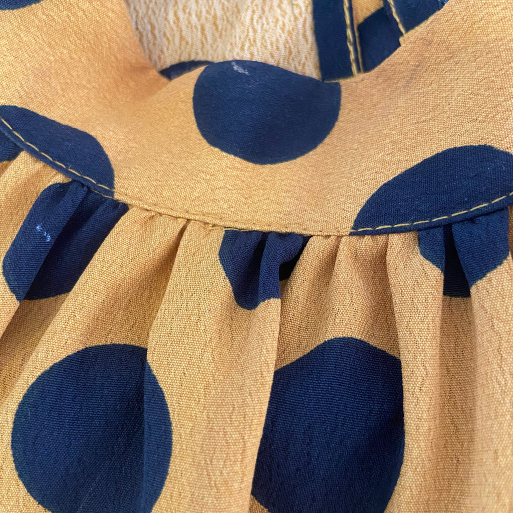 ZARA Mustard & Black Polka Dot Blouse | Pre Loved |