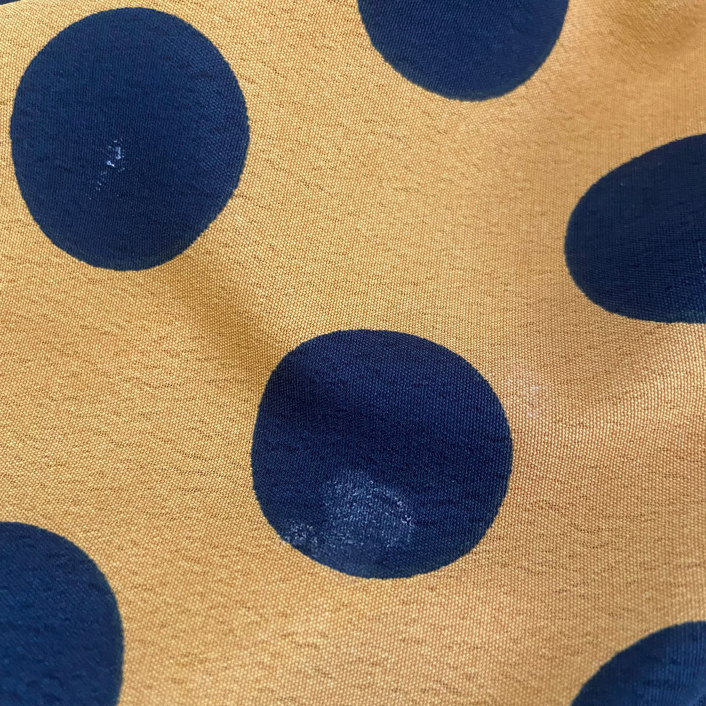 ZARA Mustard & Black Polka Dot Blouse | Pre Loved |