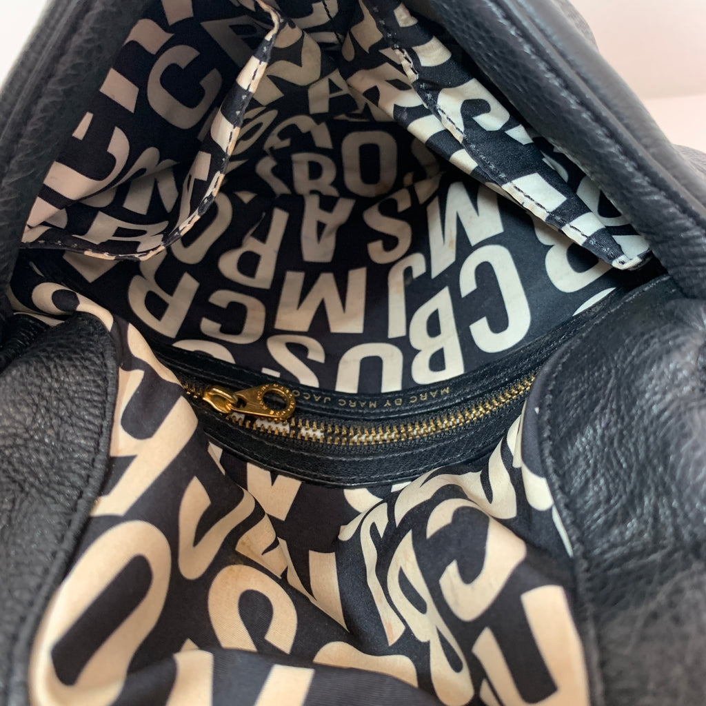 Marc Jacobs Black Leather Crossbody Bag | Pre Loved |