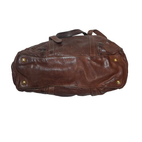 Prada Buffalo Leather Cocoa Frame Washed Bag | Gently Used |