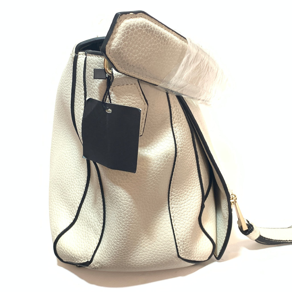 ZARA White Pebbled Large Shoulder Bag | Brand New |